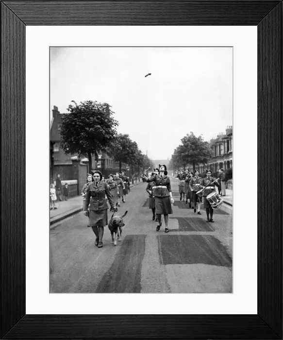 Framed Print : East Hams unit of the WJAC besides having a full trumpet band, now have a mascot Framed Print : East Hams unit of the WJAC besides having a full trumpet band, now have a mascot
