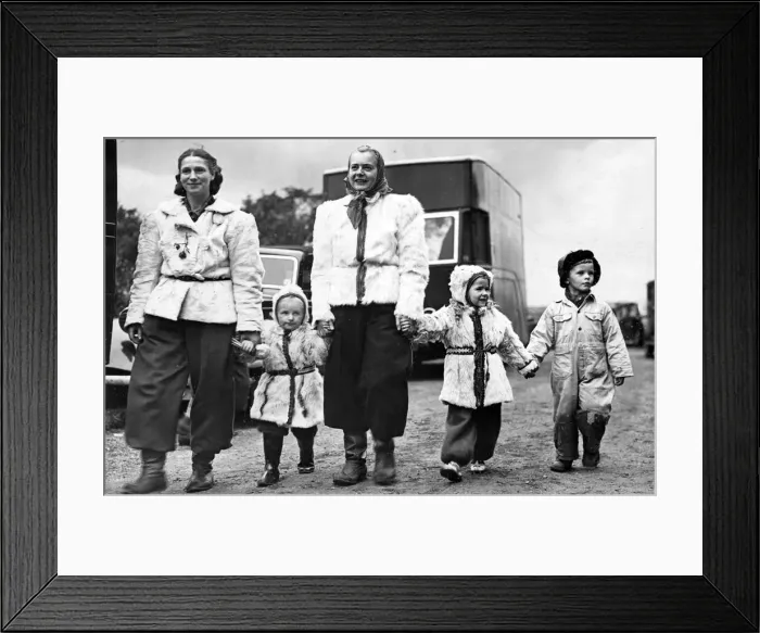 Framed Print : It is home away from home for these children in the reindeer coats Framed Print : It is home away from home for these children in the reindeer coats