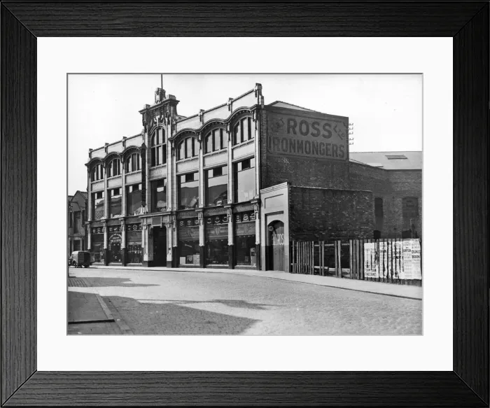 Framed Print : Picture shows the premises of iron mongers F & T Ross, Ironmongers, Hull, Yorkshire Framed Print : Picture shows the premises of iron mongers F & T Ross, Ironmongers, Hull, Yorkshire