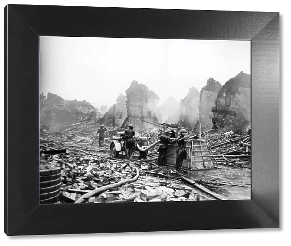 Newbridge Road, Hull, Yorkshire, after it was bombed in the Blitz