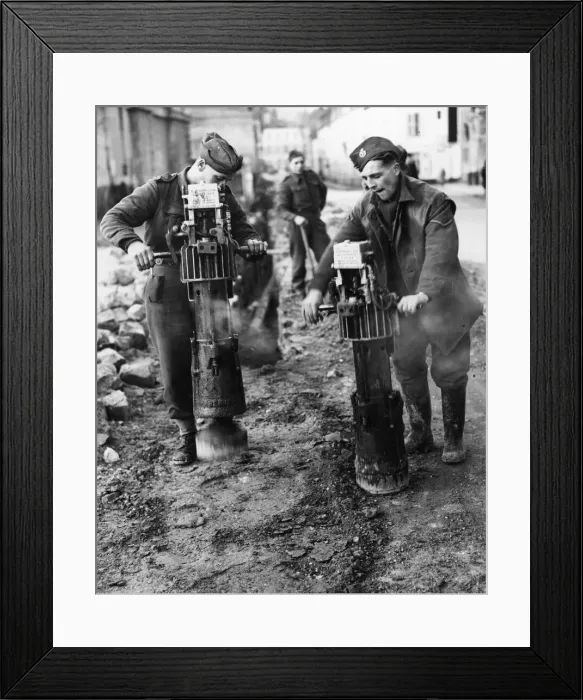 Framed Print : Pictures taken during a divisional exercise in an area of Northern France occupied by