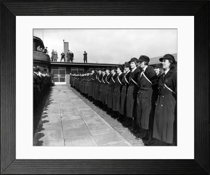 Framed Print : Women of the Auxiliary Fire Service. April 1940 Framed Print : Women of the Auxiliary Fire Service. April 1940