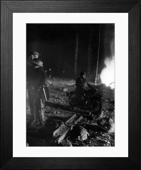 Framed Print : Through the wreckage of buildings, through fire and water, with bombs dropping Framed Print : Through the wreckage of buildings, through fire and water, with bombs dropping