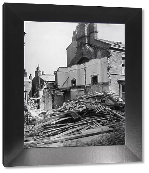 Bomb damage in Wesley Street, Crosby, Waterloo, Liverpool, after a German air raid