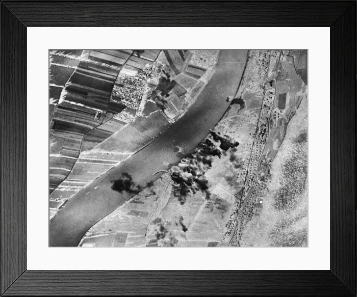 Framed Print : A good example of precision bombing; US Marauders attack La Trait, occupied France Framed Print : A good example of precision bombing; US Marauders attack La Trait, occupied France