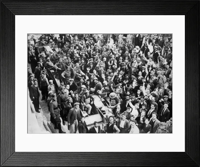 Framed Print : When mechanised material troops of the British army arrived on greek soil Framed Print : When mechanised material troops of the British army arrived on greek soil
