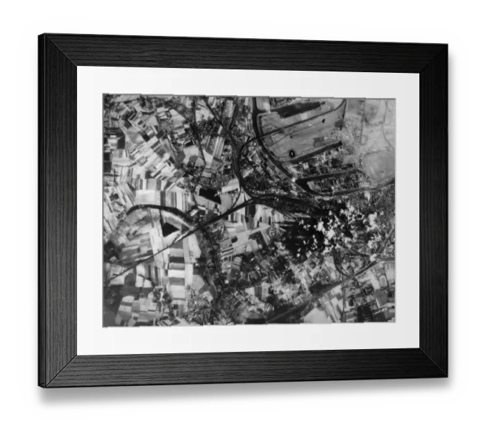 Framed Print : Heavy concentrations of bombs strike the Bauer and Schaurte bolt