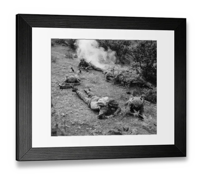 Framed Print : At a Battle school in the Western Command, students undergo a course in modern battle Framed Print : At a Battle school in the Western Command, students undergo a course in modern battle