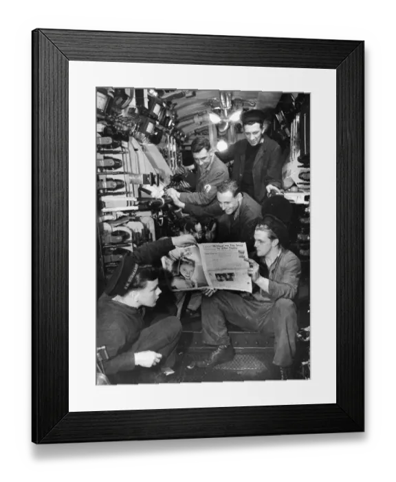 Framed Print : Navy crew read The Daily Mirror on board HMS Tactician HMS Tactician was a Framed Print : Navy crew read The Daily Mirror on board HMS Tactician HMS Tactician was a