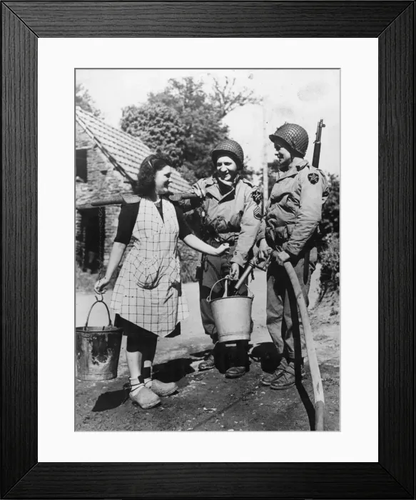 Framed Print : Two American soldiers Staff Sergeant Bernard Darcolsof 320 West 108th Street Framed Print : Two American soldiers Staff Sergeant Bernard Darcolsof 320 West 108th Street