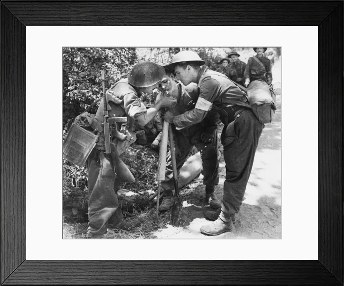 Framed Print : 8th Army crossing the River Melfa near Coldragone. 6th June 1944 Framed Print : 8th Army crossing the River Melfa near Coldragone. 6th June 1944