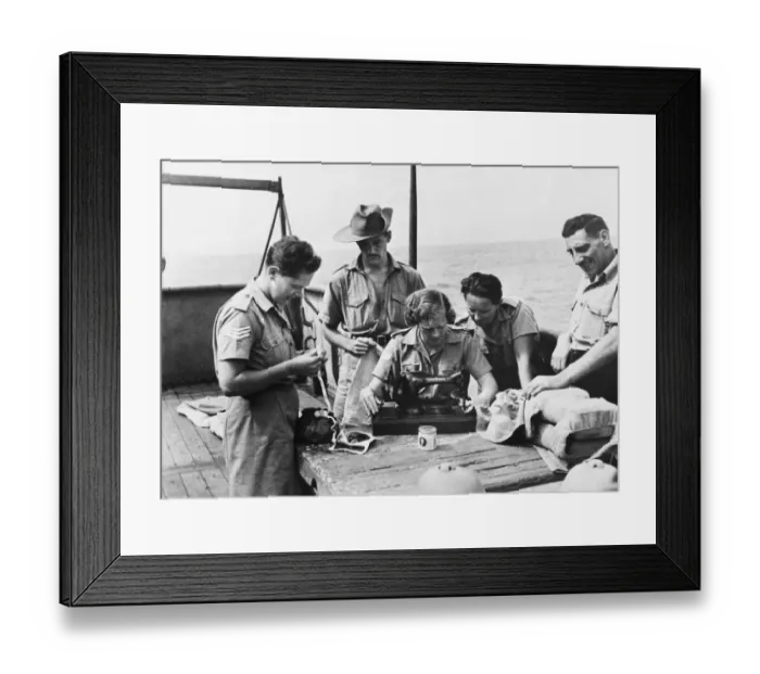 Framed Print : A. T. S. sergeant on troopship. April 16th 1942 Framed Print : A. T. S. sergeant on troopship. April 16th 1942