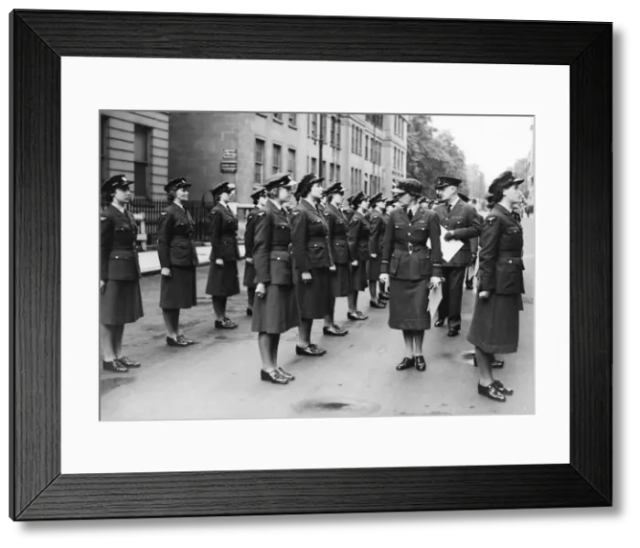 Framed Print : The Challenge Cup. W. A. A. F. during drill inspection. (These W. A. A. F Framed Print : The Challenge Cup. W. A. A. F. during drill inspection. (These W. A. A. F