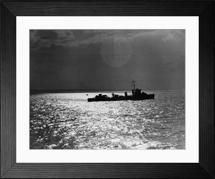 Framed Print : A Royal Navy Destroyer. Pictured at sea. Location unknown Framed Print : A Royal Navy Destroyer. Pictured at sea. Location unknown