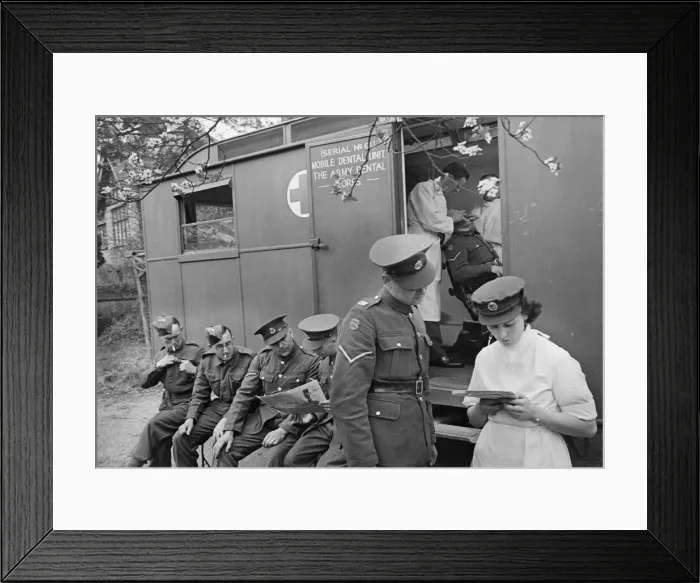 Framed Print : Army Dental Unit. Picture taken 19th March 1943