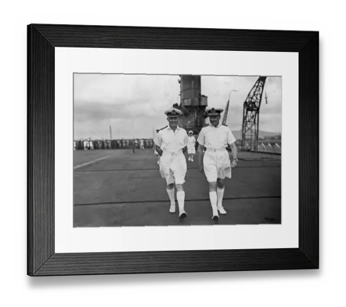 Framed Print : Vice Admiral Sir James Somerville, KCB, DSO, and the Captain of HMS Ark Royal Framed Print : Vice Admiral Sir James Somerville, KCB, DSO, and the Captain of HMS Ark Royal