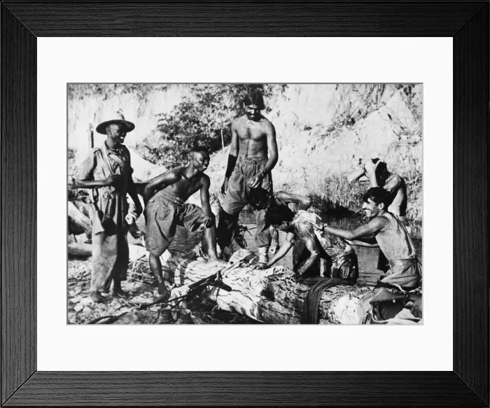 Framed Print : West Africans on push in the Arakah. West African soldiers Framed Print : West Africans on push in the Arakah. West African soldiers
