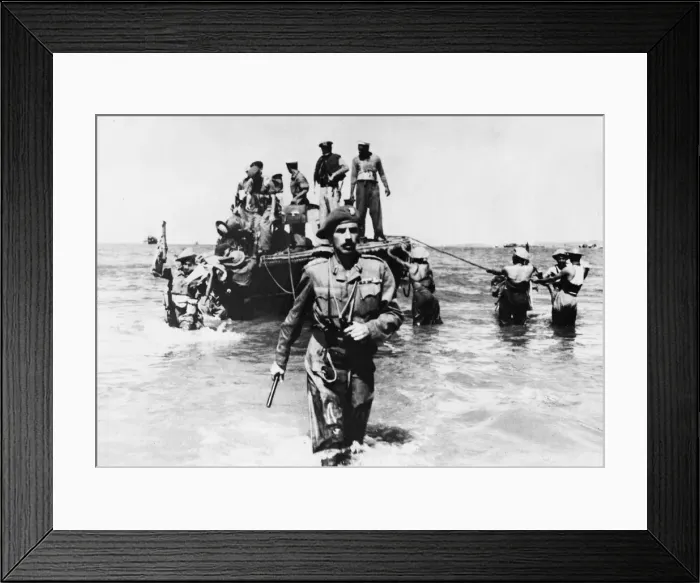 Framed Print : The British (15th Indian Corps) landing on Ramree Island, Arakan, Burma