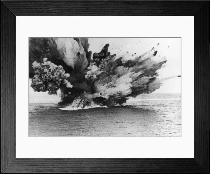 Framed Print : HMS Barham, torpedoed off the Egyptian coast in The Mediterranean Sea Framed Print : HMS Barham, torpedoed off the Egyptian coast in The Mediterranean Sea