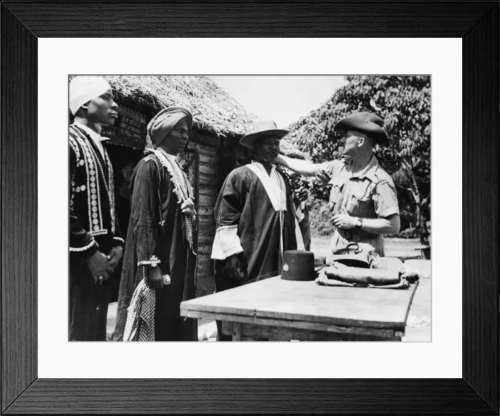 Framed Print : East African Chiefs visit Burma Front. At the request of the military authorities Framed Print : East African Chiefs visit Burma Front. At the request of the military authorities