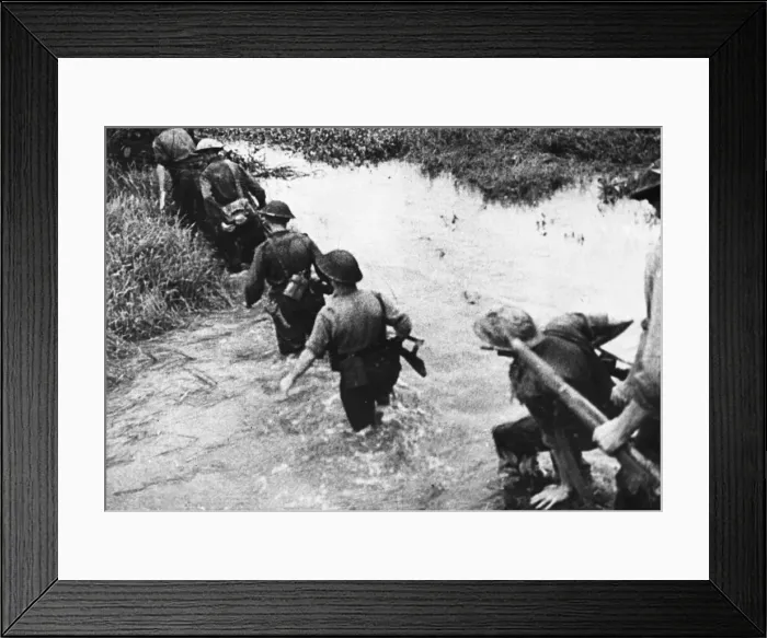 Framed Print : Burma Campaign: How the 14th Army gets its supplies. British troops of the 14th Army Framed Print : Burma Campaign: How the 14th Army gets its supplies. British troops of the 14th Army