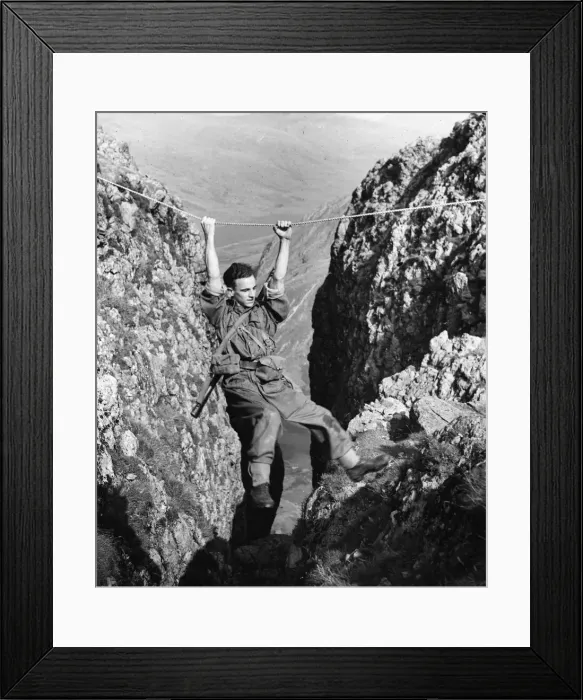 Framed Print : A member of the Home Guard, training to keep guard of the West mountains during world War Framed Print : A member of the Home Guard, training to keep guard of the West mountains during world War