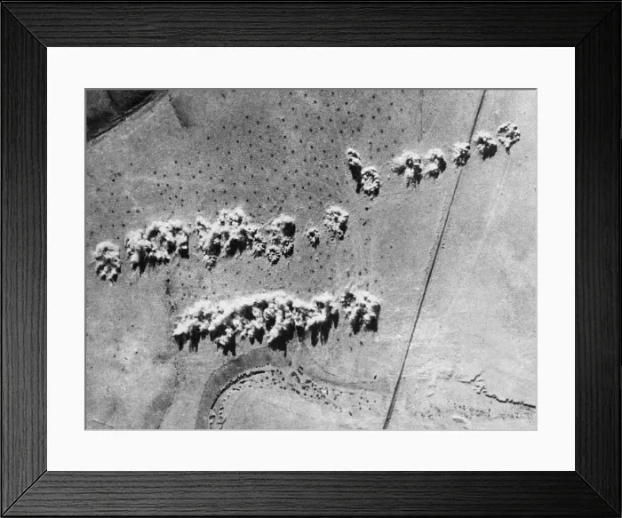 Framed Print : An enemy ammunition dump in the Middle East accurately bombed by the R. A. F Framed Print : An enemy ammunition dump in the Middle East accurately bombed by the R. A. F