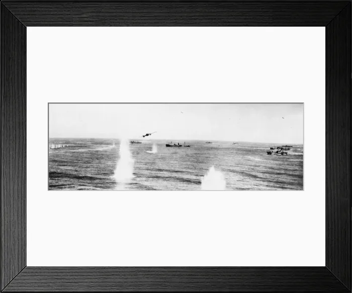 Framed Print : On May 17th 1943, a Nazi convoy consisting of 6 supply ships and eight escorts Framed Print : On May 17th 1943, a Nazi convoy consisting of 6 supply ships and eight escorts