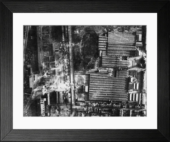 Framed Print : An extensive group of industrial buildings - including a weaving mill - near Framed Print : An extensive group of industrial buildings - including a weaving mill - near