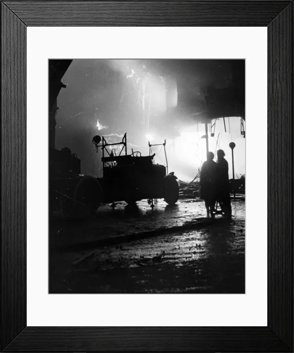 Framed Print : Air raid in London. October 1940