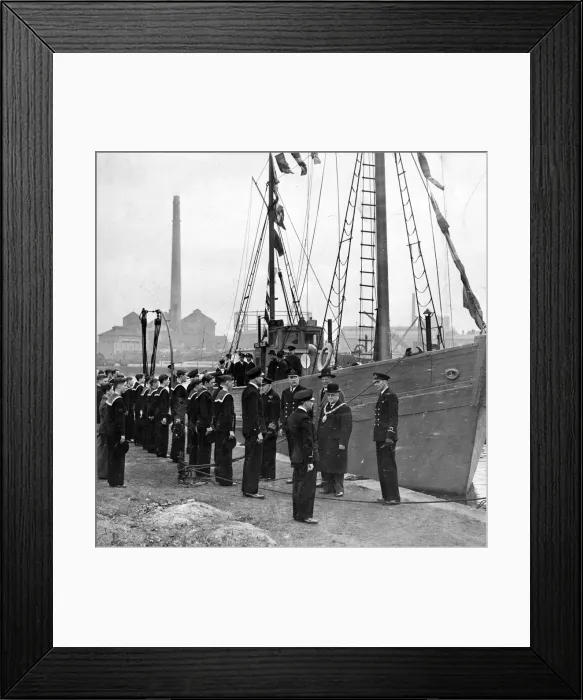 Framed Print : The Admiralty hand over a 72 ft drifter to Birkenhead Sea Cadets to use in their training