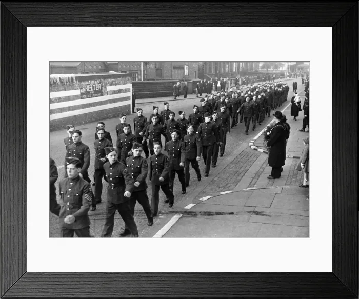 Framed Print : Air cadets march past Liverpool. October 1941 Framed Print : Air cadets march past Liverpool. October 1941