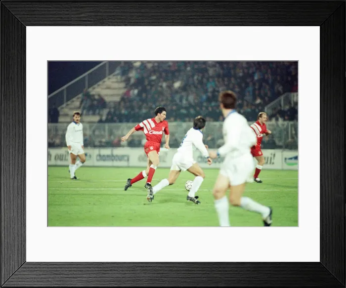 Framed Print : Auxerre 2-0 Liverpool, UEFA Cup Second Round 1st Leg match at Stade de l Framed Print : Auxerre 2-0 Liverpool, UEFA Cup Second Round 1st Leg match at Stade de l
