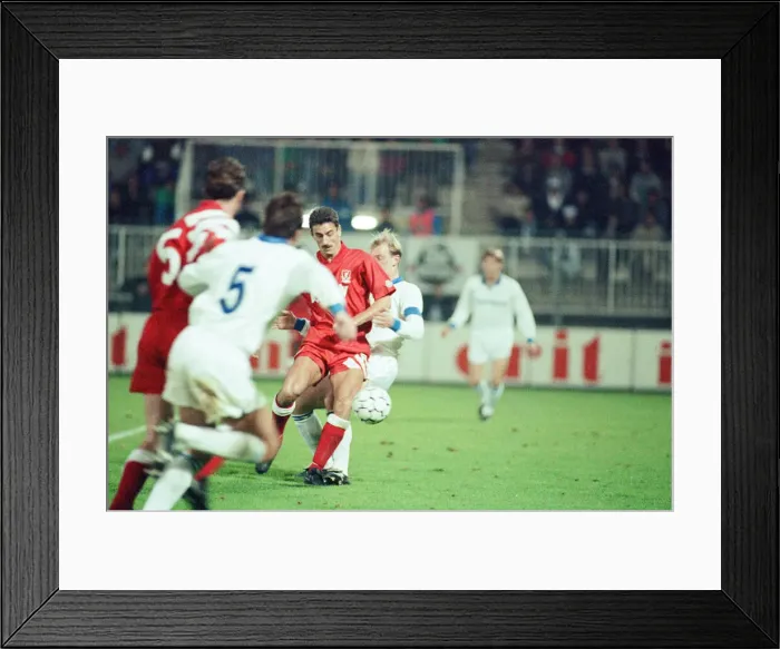 Framed Print : Auxerre 2-0 Liverpool, UEFA Cup Second Round 1st Leg match at Stade de l Framed Print : Auxerre 2-0 Liverpool, UEFA Cup Second Round 1st Leg match at Stade de l