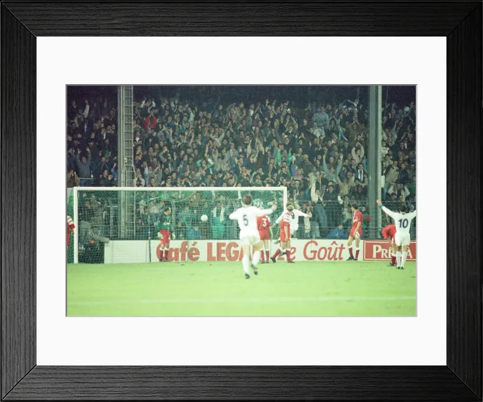 Framed Print : Auxerre 2-0 Liverpool, UEFA Cup Second Round 1st Leg match at Stade de l Framed Print : Auxerre 2-0 Liverpool, UEFA Cup Second Round 1st Leg match at Stade de l