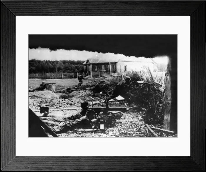 Framed Print : After a period of savage mobile fighting over a wide area of north west Mariampole
