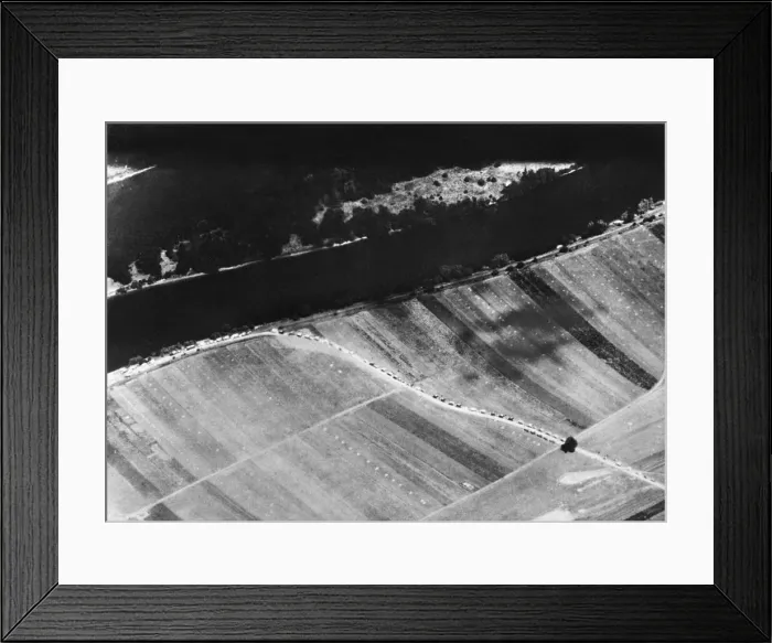 Framed Print : Scenes of the escape roads between Falaise area and Seine
