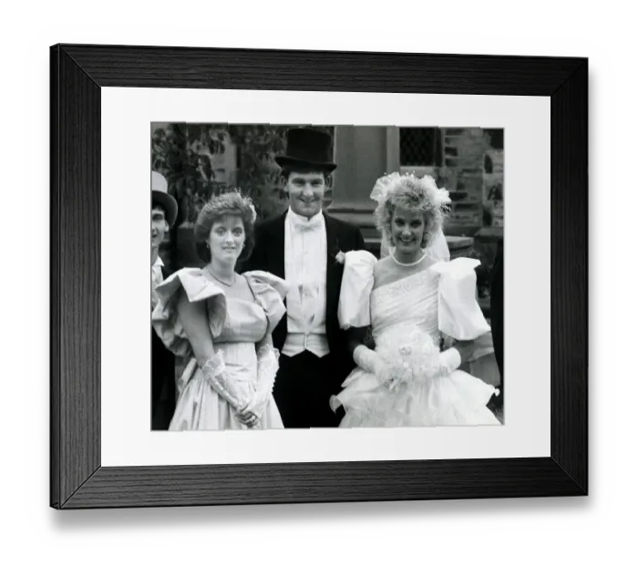 Framed Print : Manchester United footballer Norman Whiteside with his bride on their wedding day Framed Print : Manchester United footballer Norman Whiteside with his bride on their wedding day