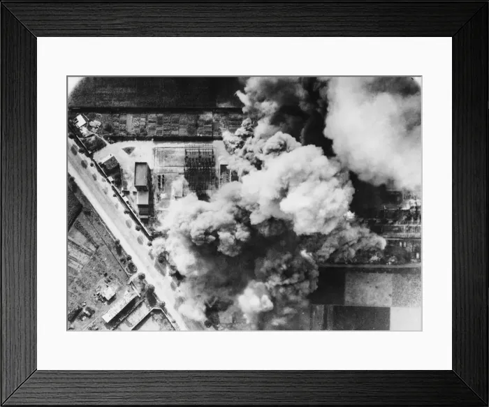 Framed Print : Photograph taken during a daylight raid by 11 Douglas Bostons of No