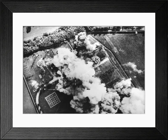 Framed Print : Picture taken from R. A. F. Bostons during attacks on 3-10-43 Framed Print : Picture taken from R. A. F. Bostons during attacks on 3-10-43