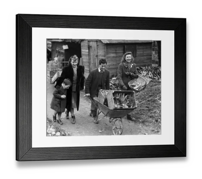 Framed Print : Vera Lynn and her husband Harry Lewis on their Sussex farm. March 1945