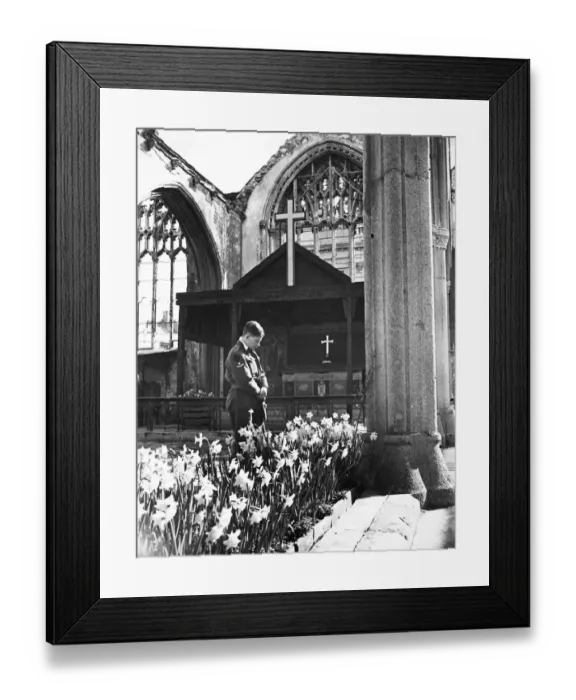 Framed Print : St Andrews Church in Plymouth, Devon, after it was bombed in The Plymouth Blitz of World Framed Print : St Andrews Church in Plymouth, Devon, after it was bombed in The Plymouth Blitz of World