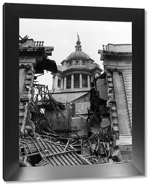The Old Bailey, London, blitzed. 10th May 1941