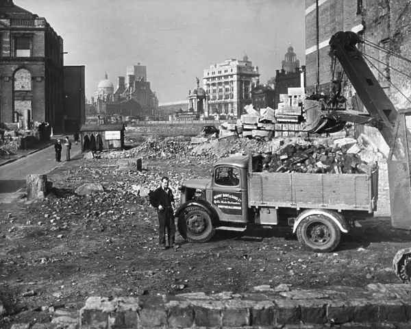 Liverpool, Merseyside, very near the end of the war. View from Paradise Street