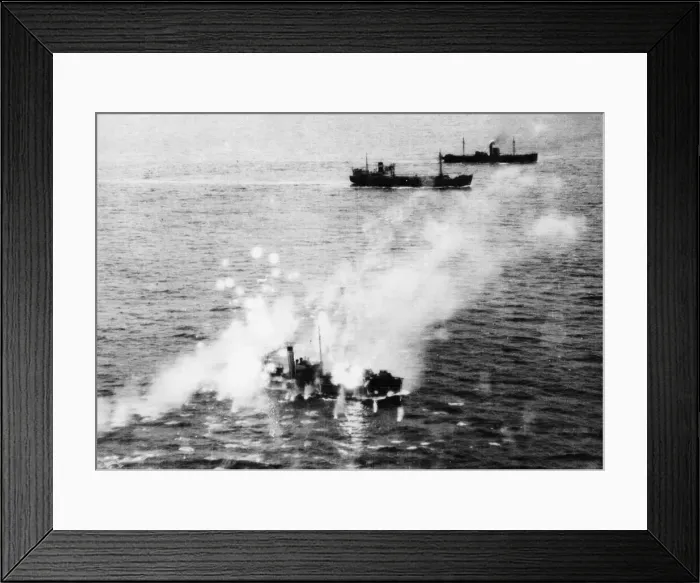 Framed Print : Beaufighters of RAF Coastal Command attacked an enemy convoy off Heligoland Framed Print : Beaufighters of RAF Coastal Command attacked an enemy convoy off Heligoland