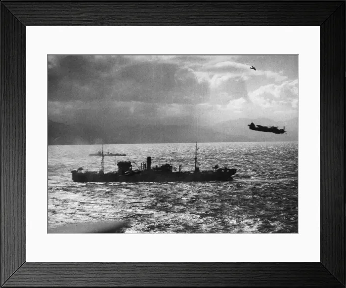 Framed Print : The last big German supply ship left in the Aegean Sea was recently sent to