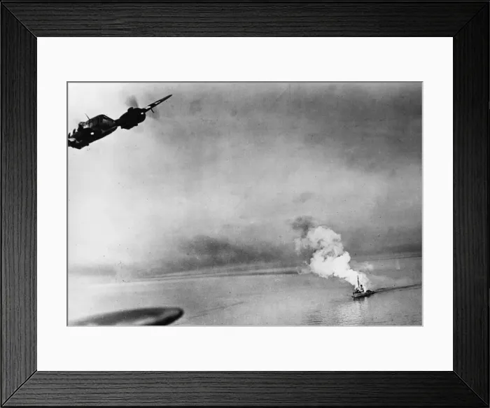 Framed Print : A Beaufighter strike wing of RAF Coastal Command attacked an enemy convoy off the Frisian Framed Print : A Beaufighter strike wing of RAF Coastal Command attacked an enemy convoy off the Frisian