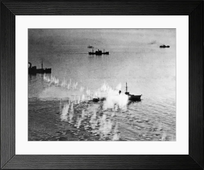 Framed Print : A Beaufighter strike wing of RAF Coastal Command attacked an enemy convoy off the Frisian Framed Print : A Beaufighter strike wing of RAF Coastal Command attacked an enemy convoy off the Frisian