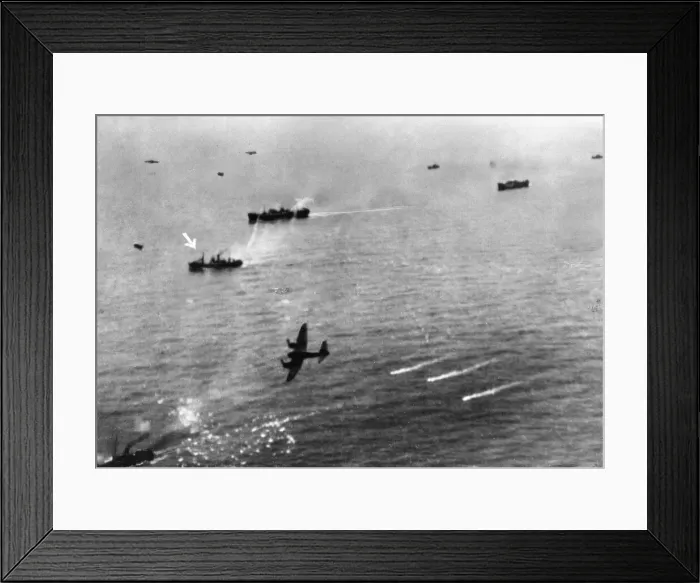 Framed Print : Beaufighters of RAF Coastal Command escorted by Spitfires of Fighter Command