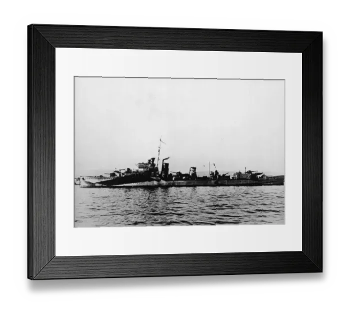 Framed Print : The Royal Navy destroyer HMS Faulknor has steamed over a quarter of a million miles since